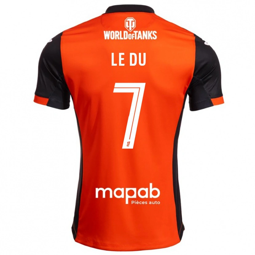 Danxen Men Océane Le Du #7 Black Orange Home Jersey 2025/26 T-Shirt