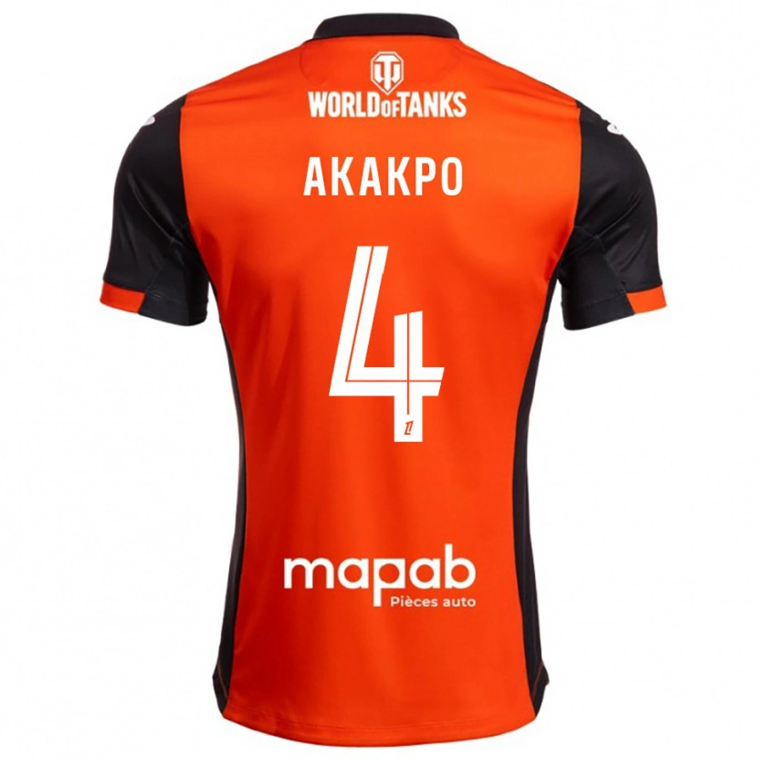 Danxen Men Izak Akakpo #4 Black Orange Home Jersey 2025/26 T-Shirt