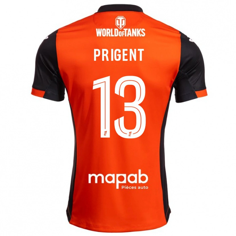 Danxen Men Matéo Prigent #13 Black Orange Home Jersey 2025/26 T-Shirt