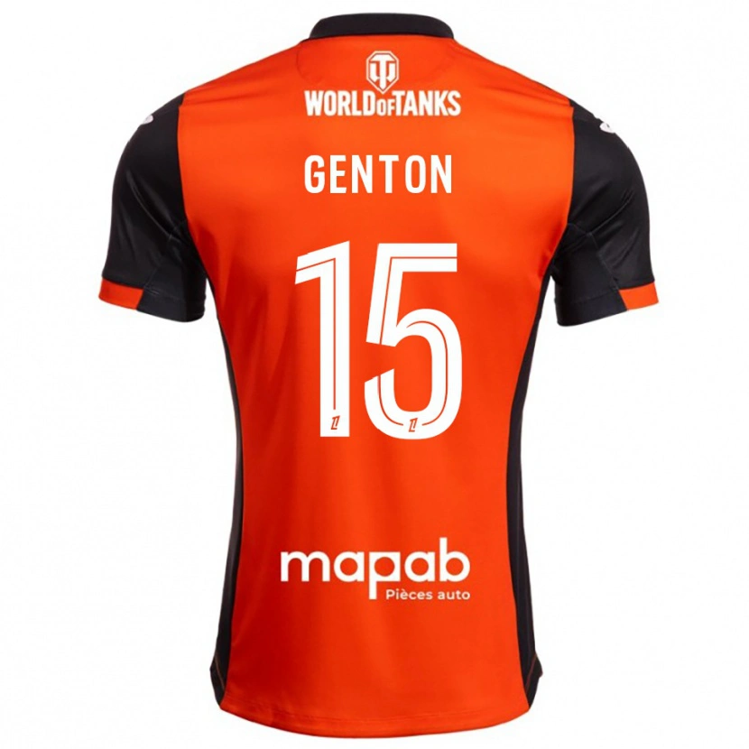 Danxen Men Enzo Genton #15 Black Orange Home Jersey 2025/26 T-Shirt