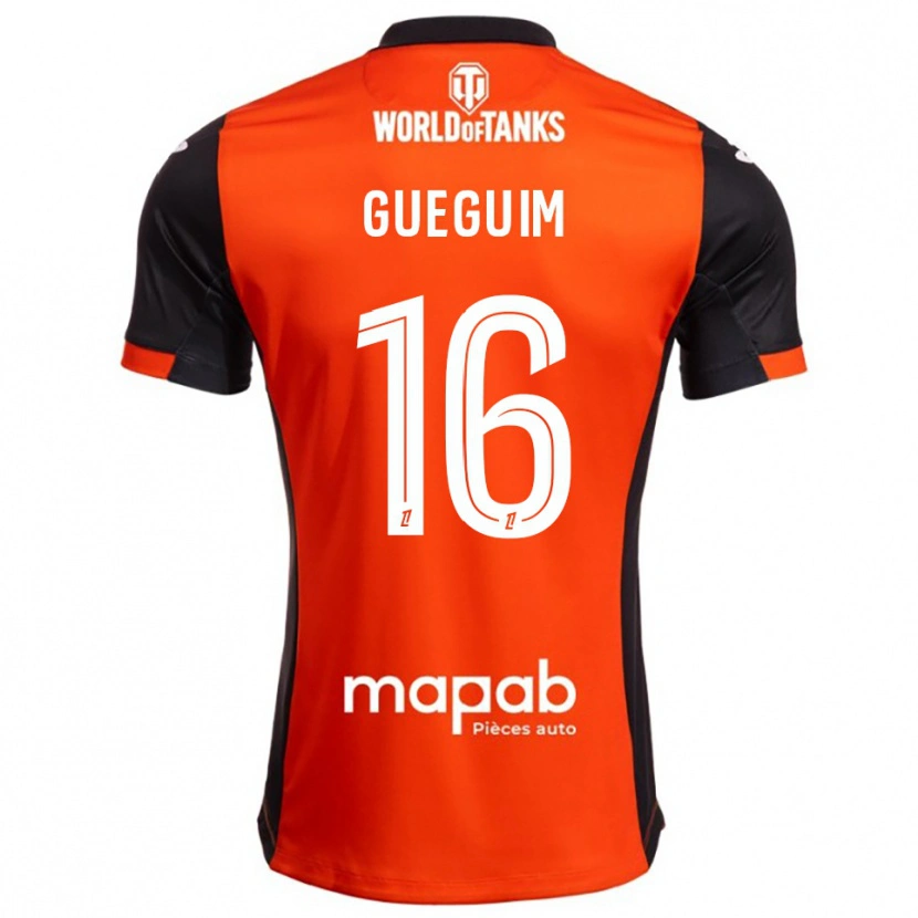 Danxen Men Guirone Gueguim #16 Black Orange Home Jersey 2025/26 T-Shirt