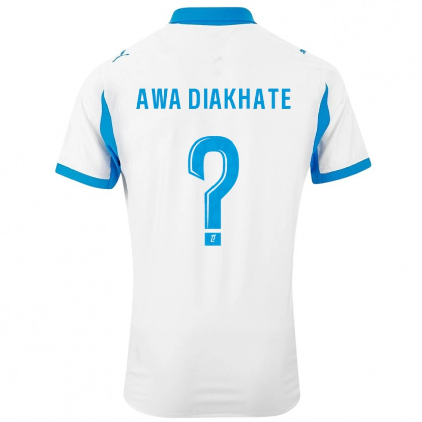 Danxen Men Ndeye Awa Diakhate #0 White Sky Blue Home Jersey 2025/26 T-Shirt
