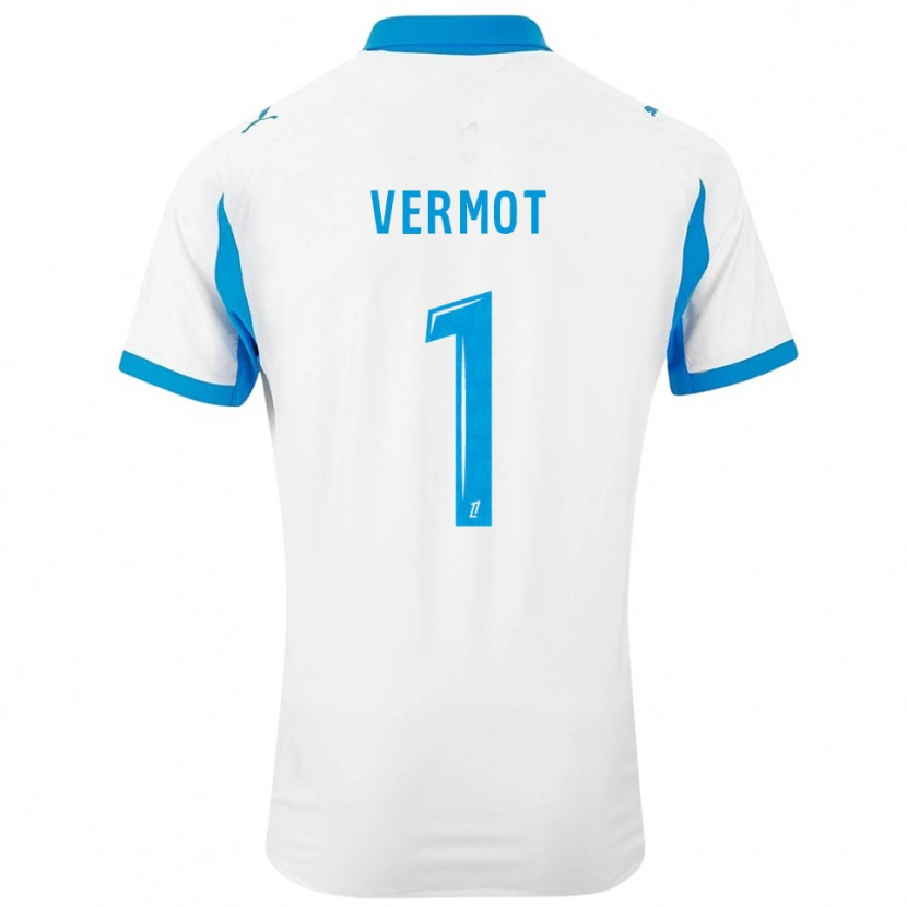 Danxen Men Théo Vermot #1 White Sky Blue Home Jersey 2025/26 T-Shirt