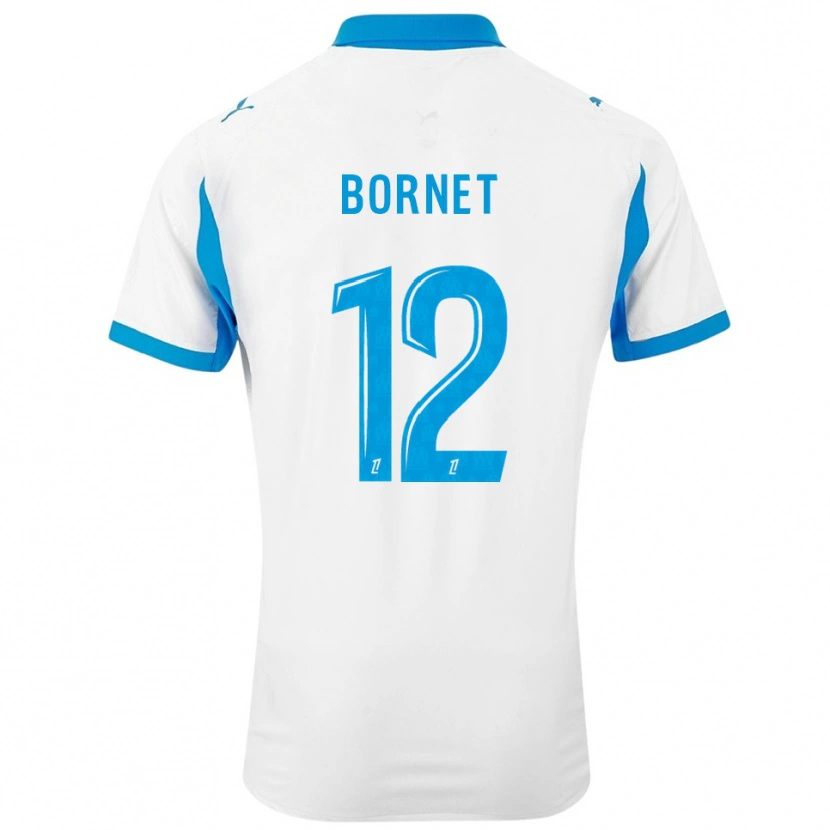Danxen Men Camille Bornet #12 White Sky Blue Home Jersey 2025/26 T-Shirt