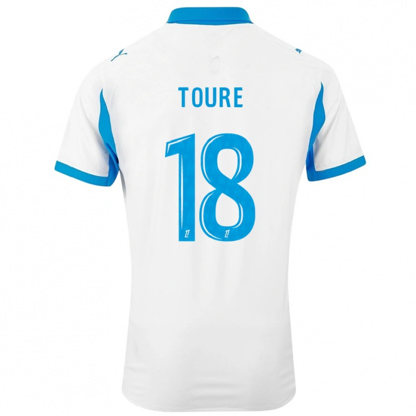 Danxen Men Isaak Toure #18 White Sky Blue Home Jersey 2025/26 T-Shirt