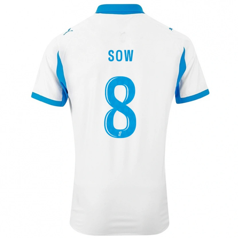 Danxen Men Mbayang Sow #8 White Sky Blue Home Jersey 2025/26 T-Shirt