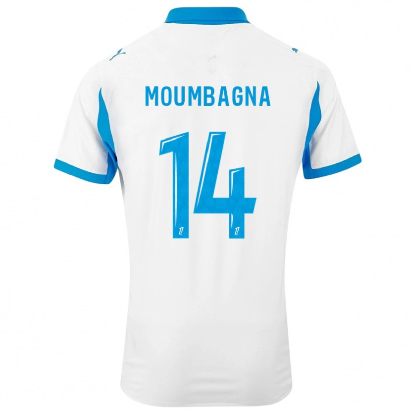 Danxen Men Faris Moumbagna #14 White Sky Blue Home Jersey 2025/26 T-Shirt