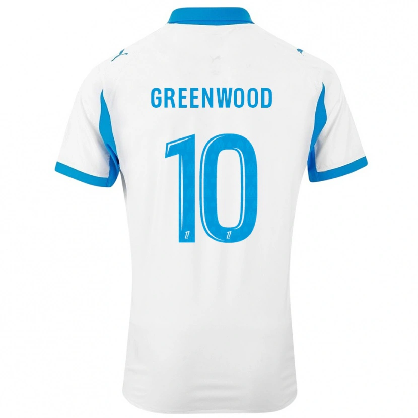 Danxen Men Mason Greenwood #10 White Sky Blue Home Jersey 2025/26 T-Shirt
