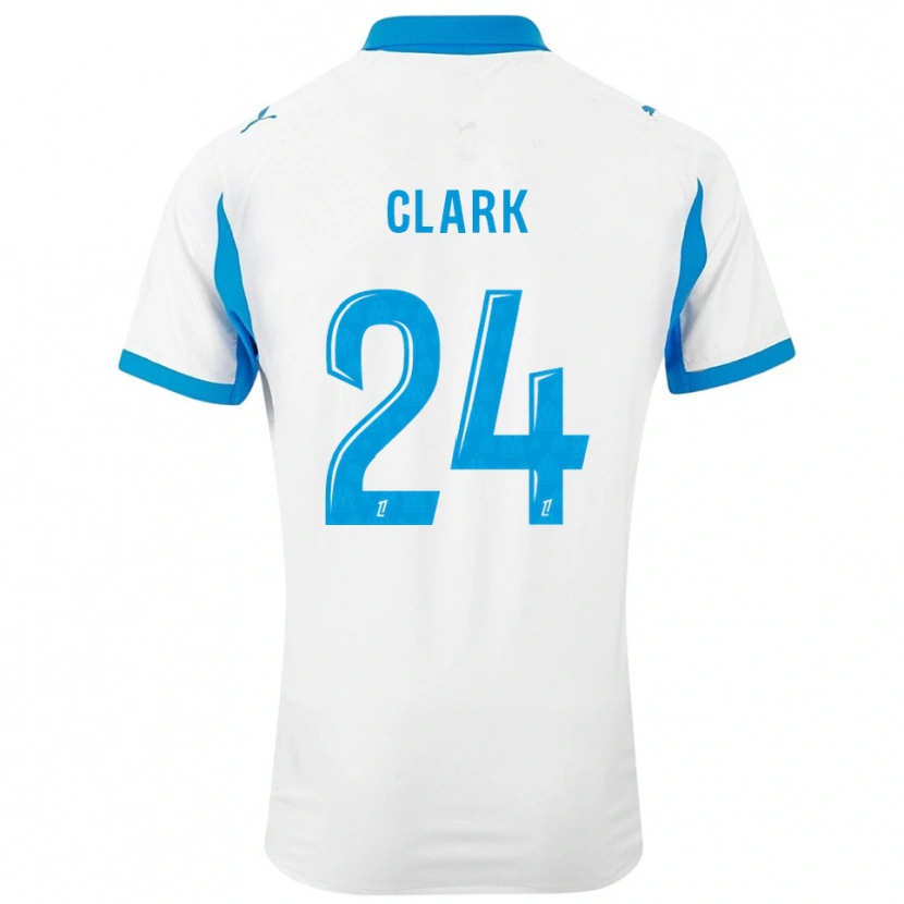 Danxen Men Ashley Clark #24 White Sky Blue Home Jersey 2025/26 T-Shirt