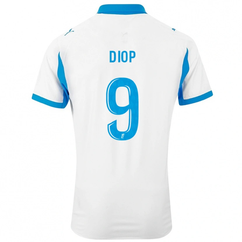 Danxen Men Mama Diop #9 White Sky Blue Home Jersey 2025/26 T-Shirt