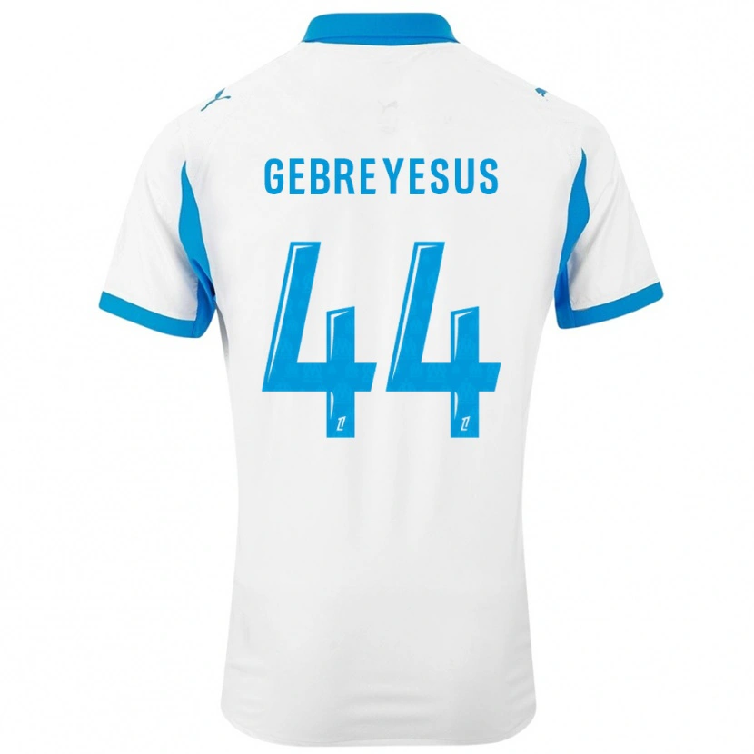 Danxen Men Esey Gebreyesus #44 White Sky Blue Home Jersey 2025/26 T-Shirt