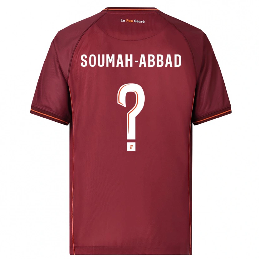 Danxen Men Édouard Soumah-Abbad #0 Burgundy White Home Jersey 2025/26 T-Shirt