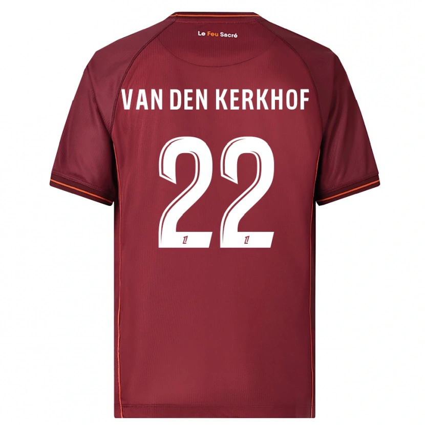 Danxen Men Kevin Van Den Kerkhof #22 Burgundy White Home Jersey 2025/26 T-Shirt
