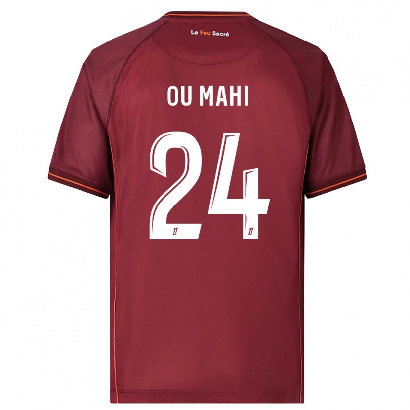 Danxen Men Inès Ou Mahi #24 Burgundy White Home Jersey 2025/26 T-Shirt