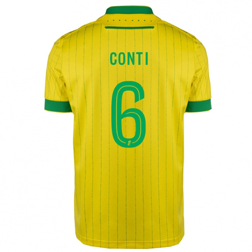 Danxen Men Alexandre Conti #6 Yellow Green Home Jersey 2025/26 T-Shirt
