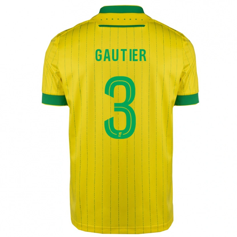 Danxen Men Louka Gautier #3 Yellow Green Home Jersey 2025/26 T-Shirt