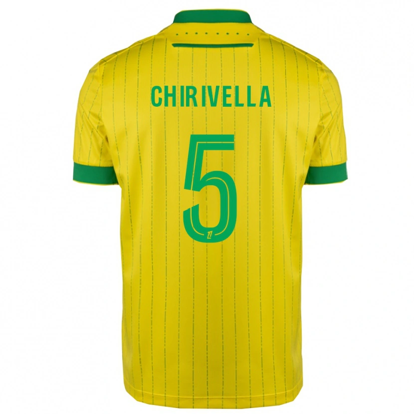 Danxen Men Pedro Chirivella #5 Yellow Green Home Jersey 2025/26 T-Shirt