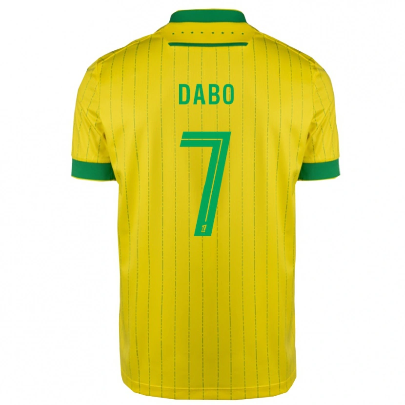 Danxen Men Moustapha Dabo #7 Yellow Green Home Jersey 2025/26 T-Shirt