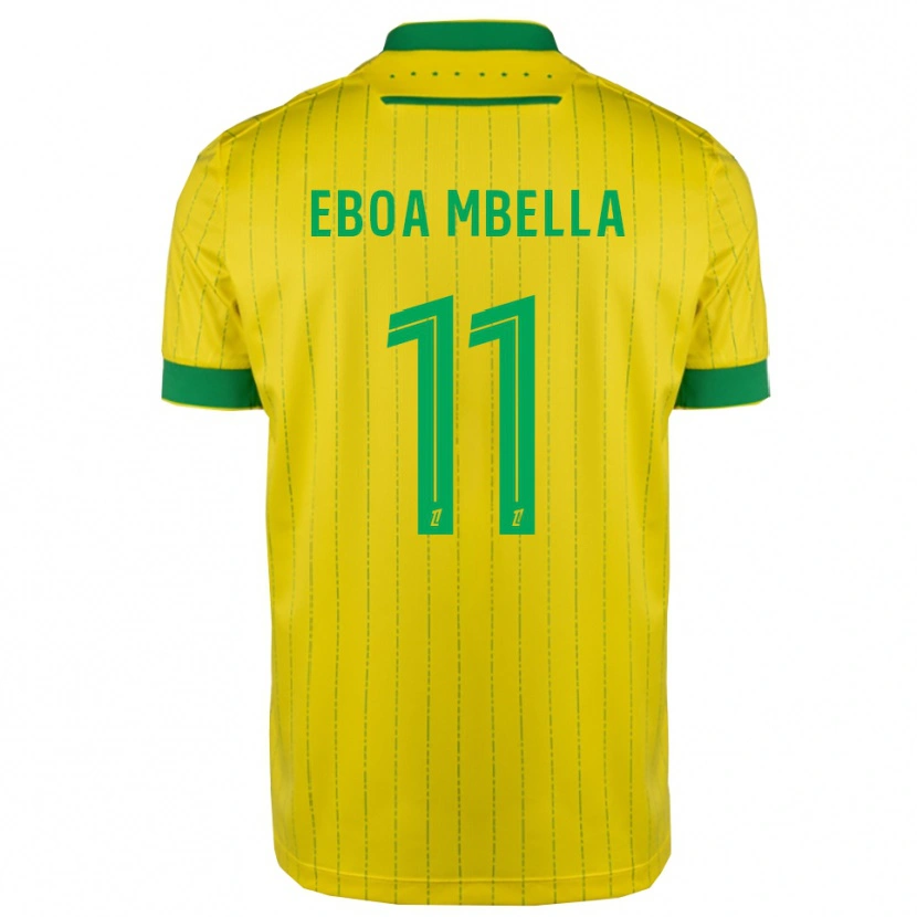 Danxen Men Eden Eboa Mbella #11 Yellow Green Home Jersey 2025/26 T-Shirt