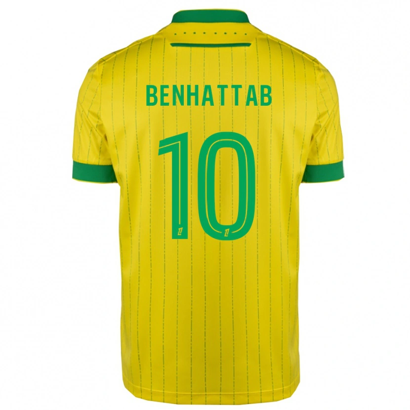 Danxen Men Yassine Benhattab #10 Yellow Green Home Jersey 2025/26 T-Shirt