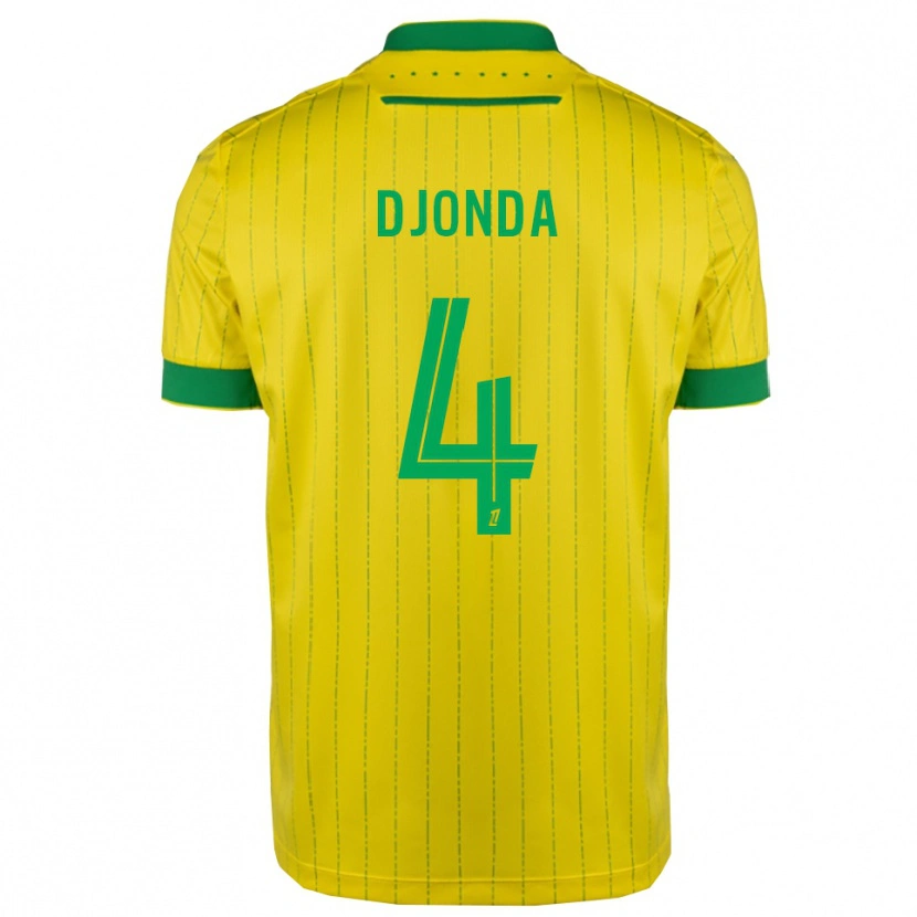 Danxen Men Christian Djonda #4 Yellow Green Home Jersey 2025/26 T-Shirt