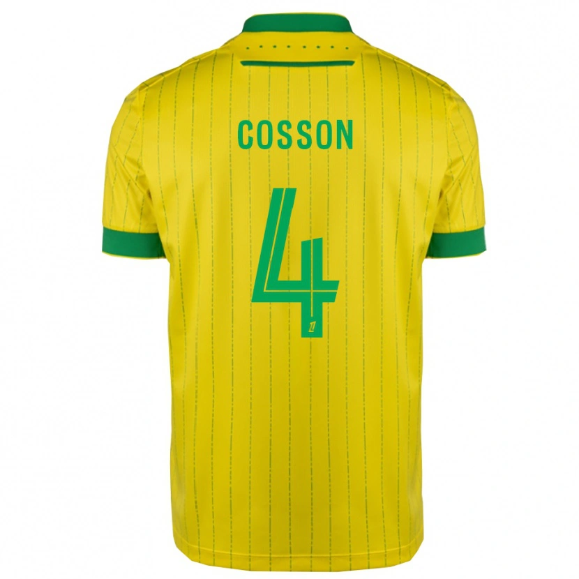 Danxen Men Maureen Cosson #4 Yellow Green Home Jersey 2025/26 T-Shirt