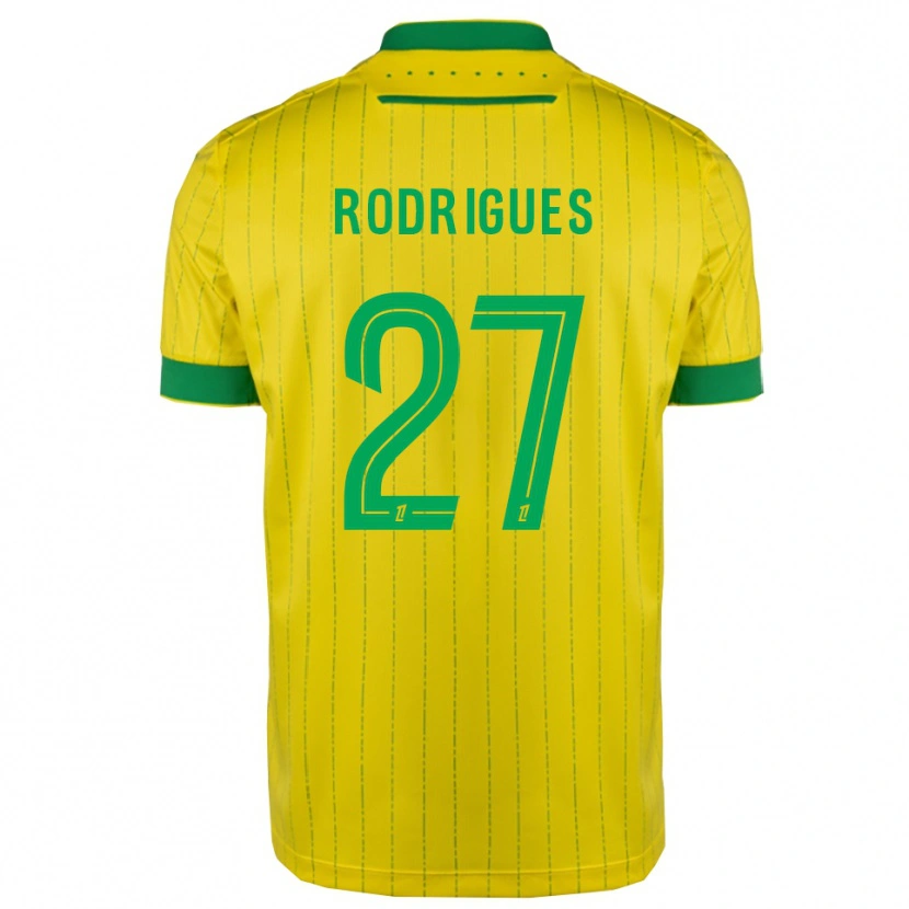 Danxen Men Nelly Rodrigues #27 Yellow Green Home Jersey 2025/26 T-Shirt