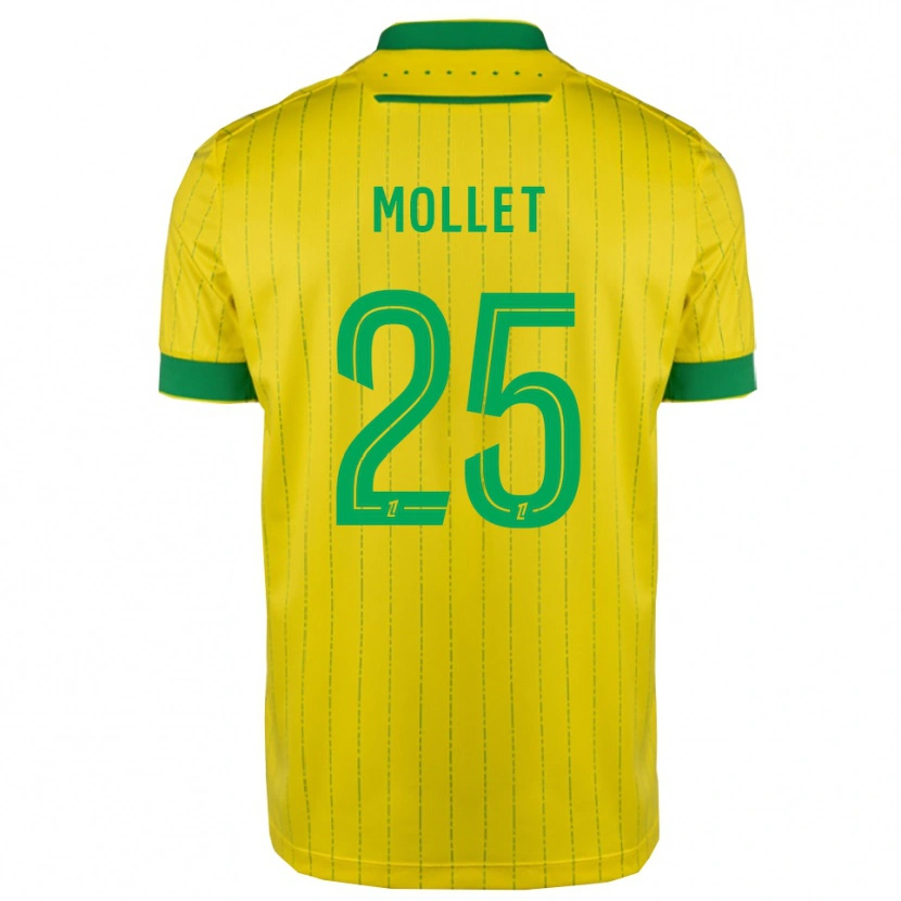 Danxen Men Florent Mollet #25 Yellow Green Home Jersey 2025/26 T-Shirt