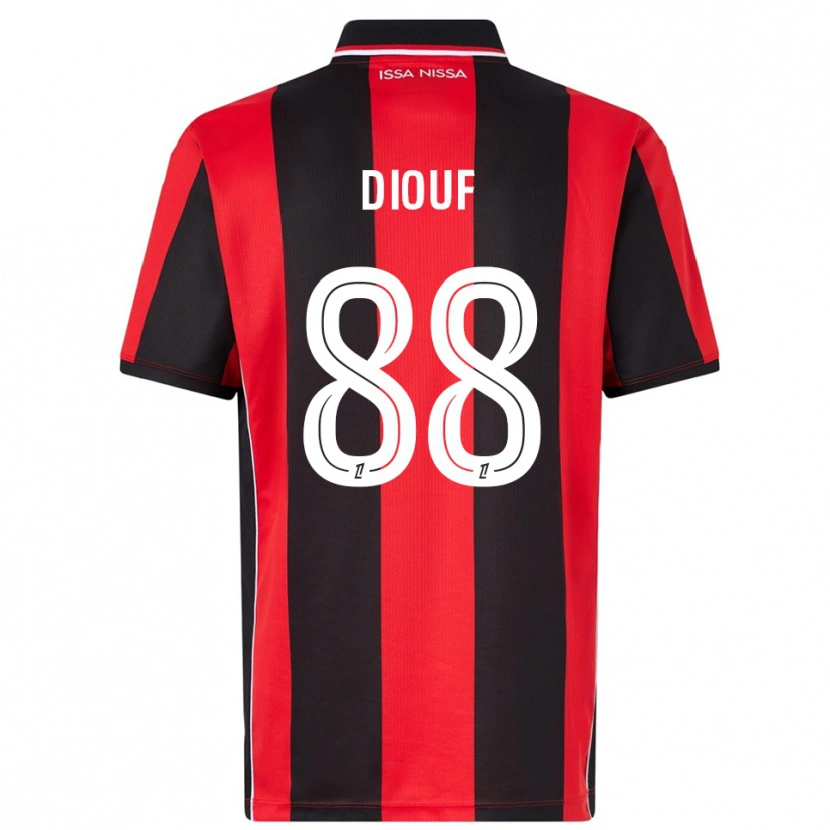 Danxen Men Yehvann Diouf #88 Red Black Home Jersey 2025/26 T-Shirt