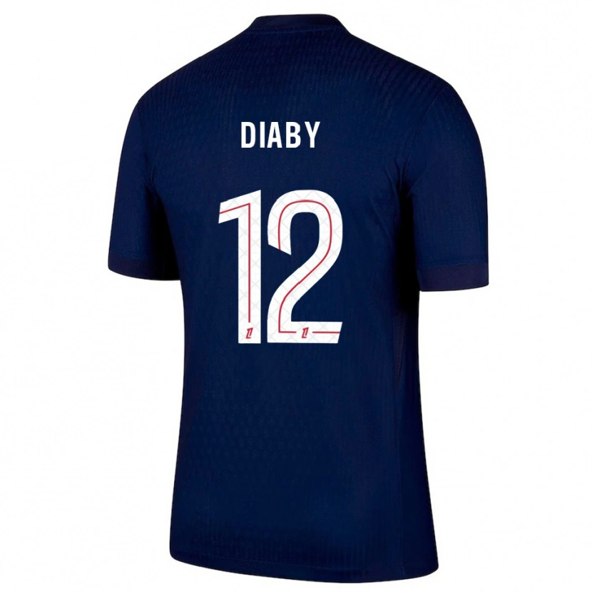 Danxen Men Ibrahima Diaby #12 Navy Red Home Jersey 2025/26 T-Shirt