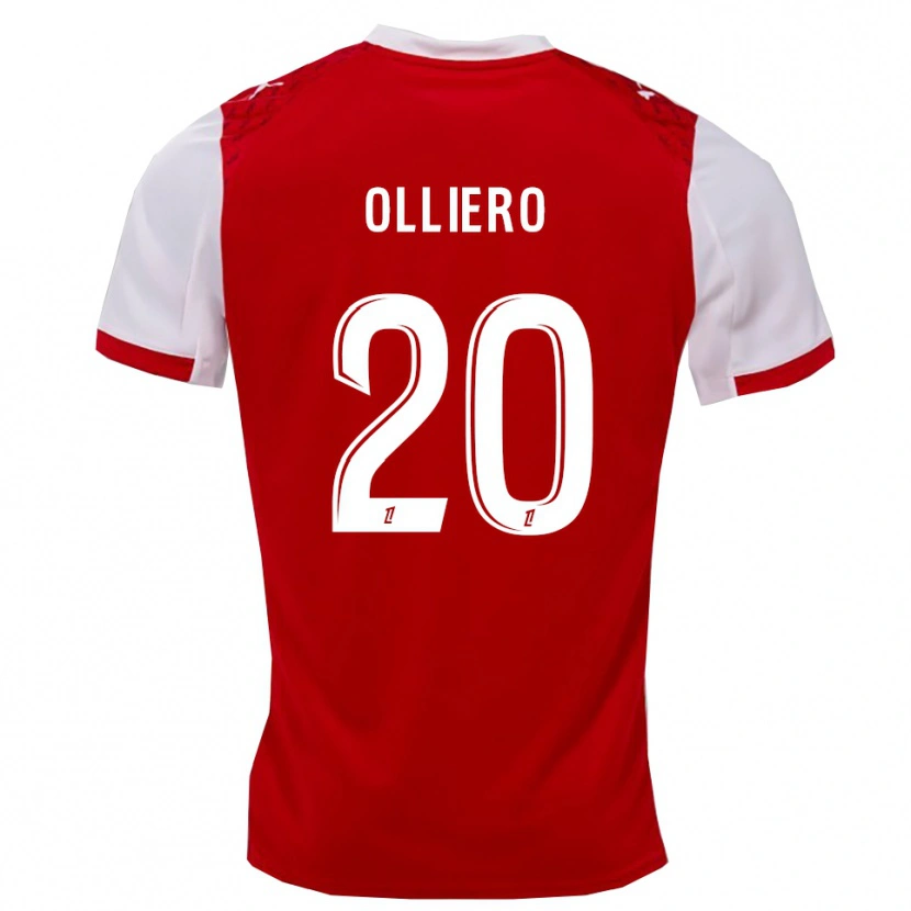 Danxen Men Alexandre Olliero #20 Red White Home Jersey 2025/26 T-Shirt