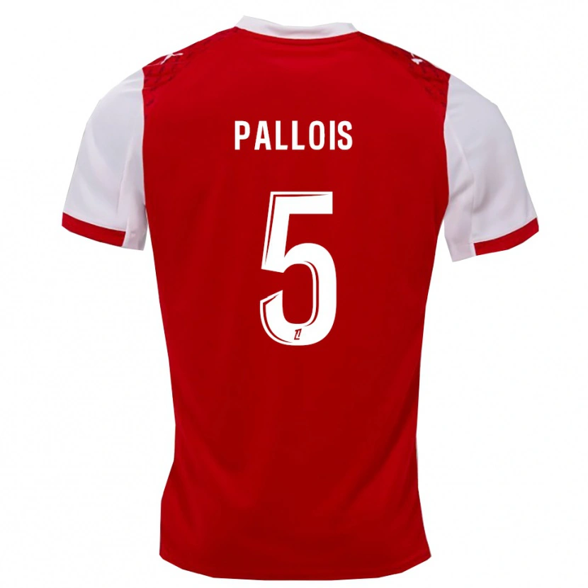 Danxen Men Nicolas Pallois #5 Red White Home Jersey 2025/26 T-Shirt