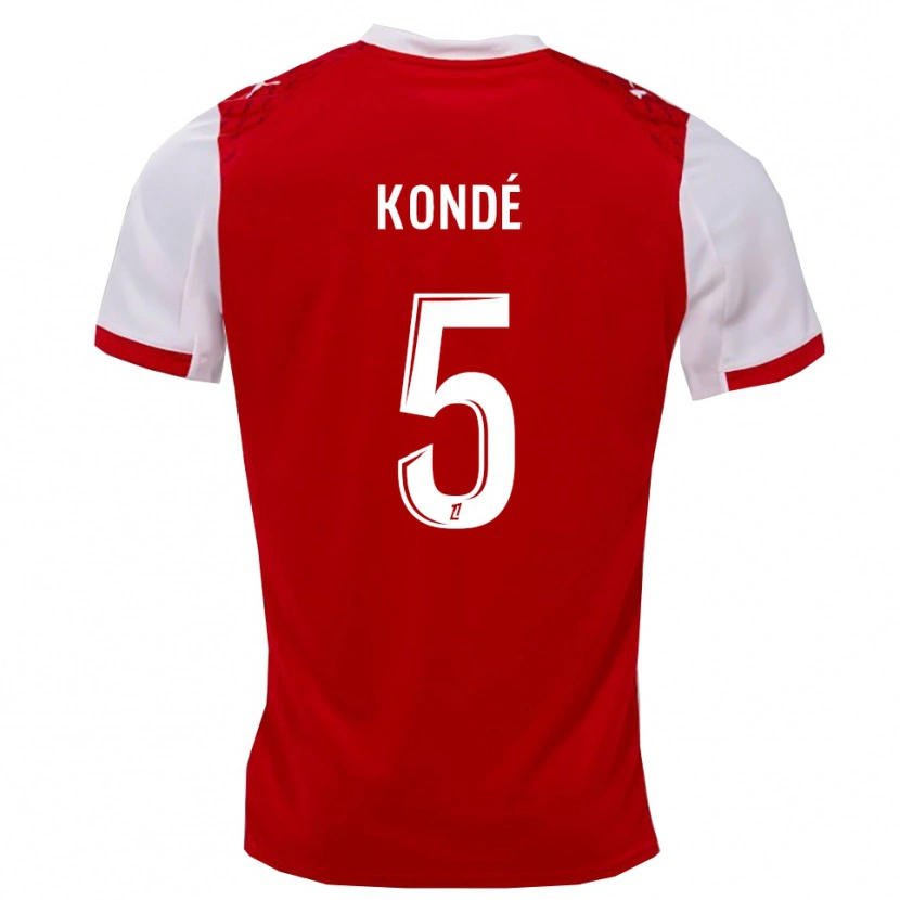 Danxen Men Jean-Charles Kondé #5 Red White Home Jersey 2025/26 T-Shirt