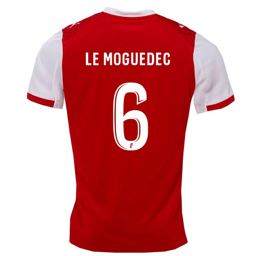 Danxen Men Anaële Le Moguédec #6 Red White Home Jersey 2025/26 T-Shirt
