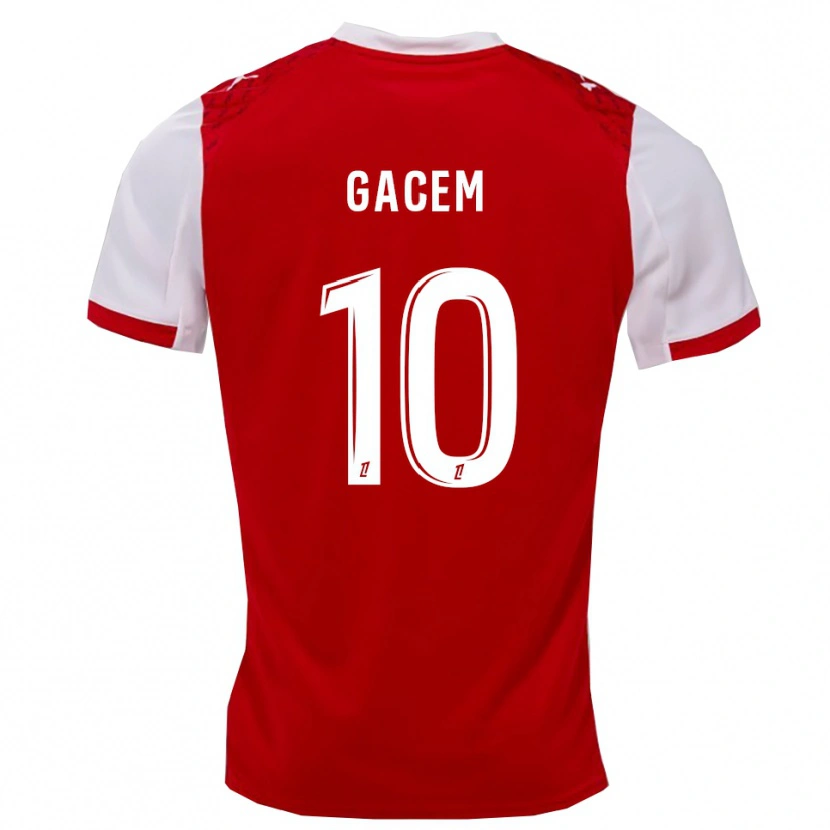 Danxen Men Yacine Gacem #10 Red White Home Jersey 2025/26 T-Shirt