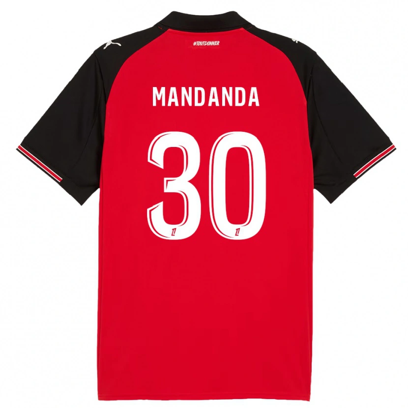 Danxen Men Steve Mandanda #30 Red Black Home Jersey 2025/26 T-Shirt