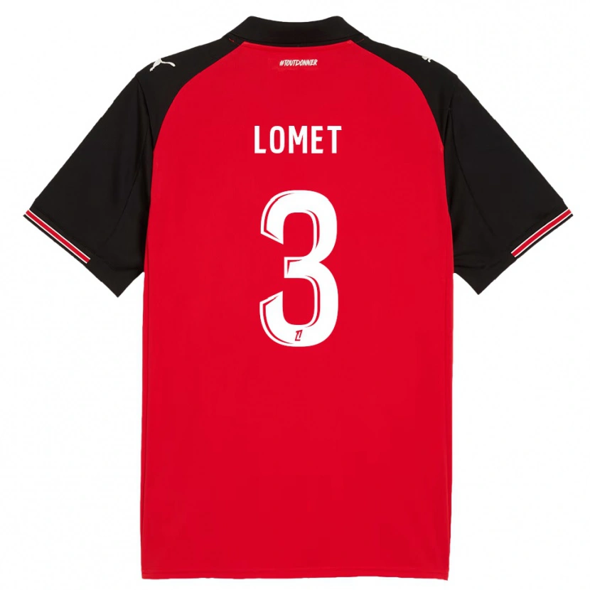 Danxen Men Ruben Lomet #3 Red Black Home Jersey 2025/26 T-Shirt