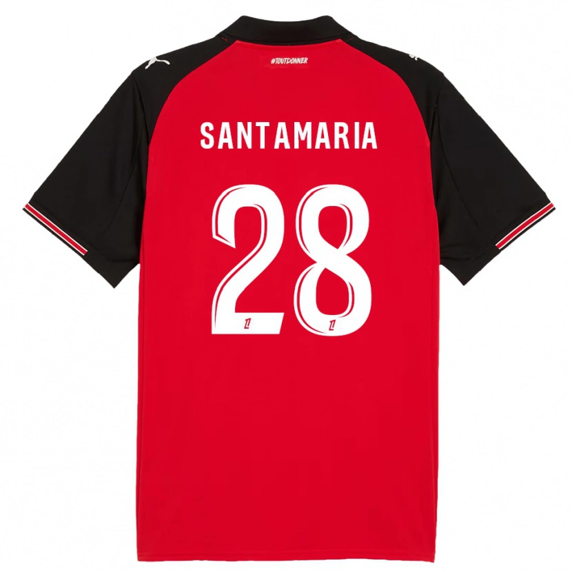 Danxen Men Baptiste Santamaria #28 Red Black Home Jersey 2025/26 T-Shirt