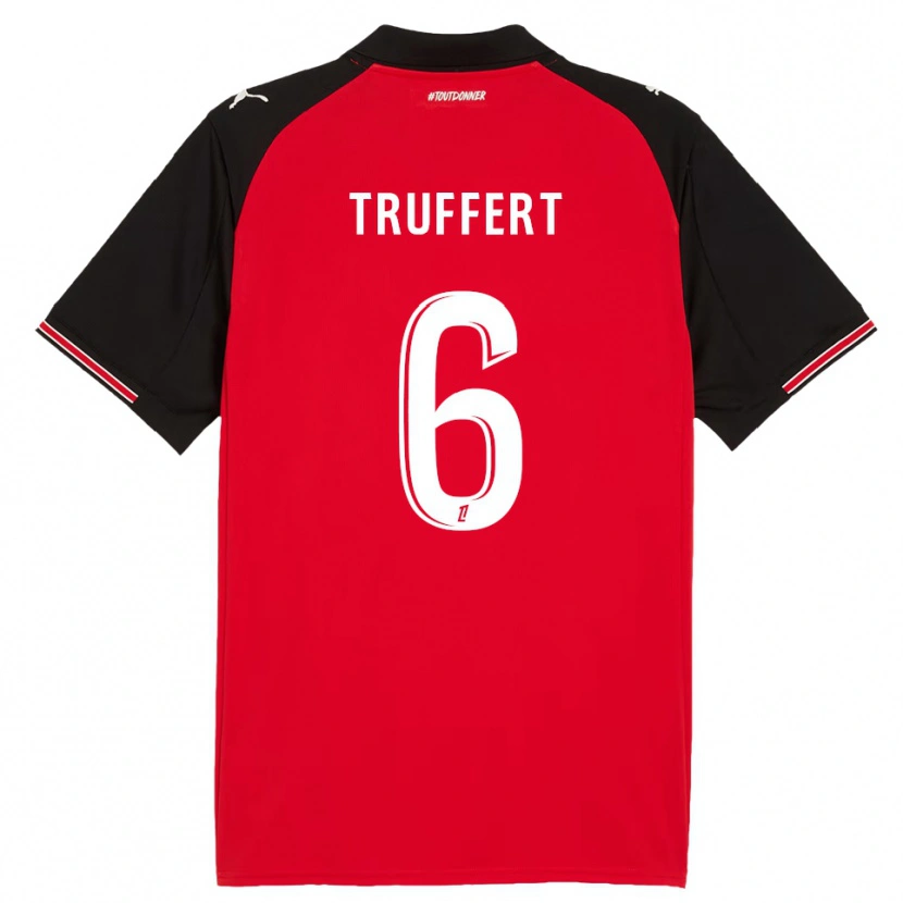 Danxen Men Florian Truffert #6 Red Black Home Jersey 2025/26 T-Shirt