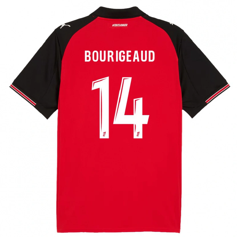 Danxen Men Benjamin Bourigeaud #14 Red Black Home Jersey 2025/26 T-Shirt