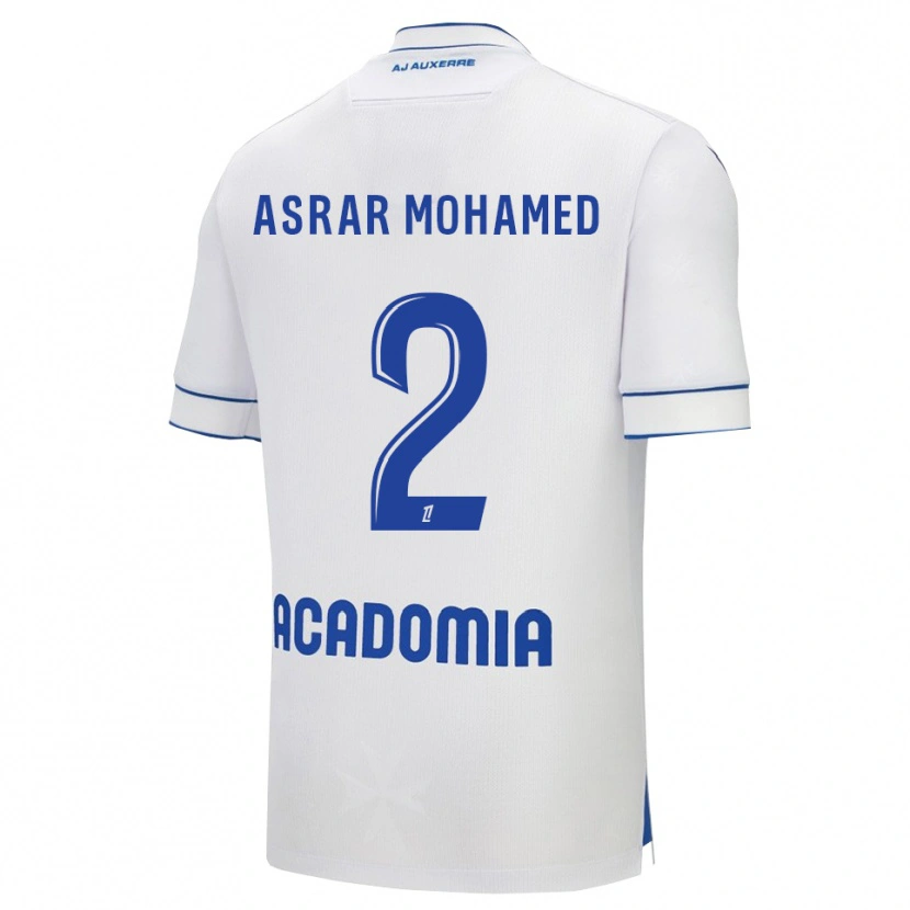 Danxen Men El Asrar Mohamed #2 White Blue Home Jersey 2025/26 T-Shirt