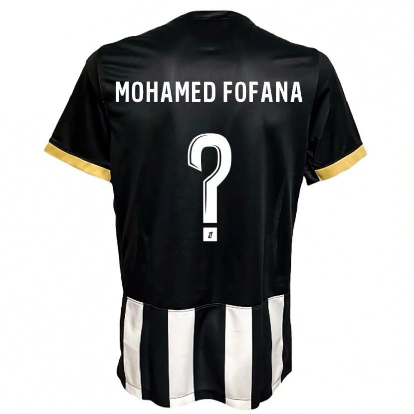 Danxen Men Yanis Mohamed Fofana #0 Black  White Home Jersey 2025/26 T-Shirt