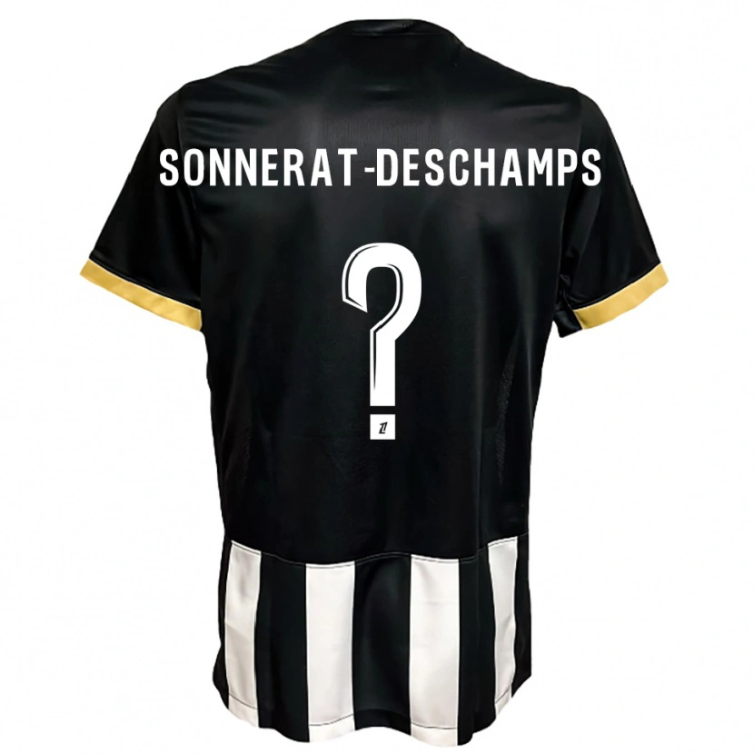 Danxen Men Nattio Sonnerat-Deschamps #0 Black  White Home Jersey 2025/26 T-Shirt