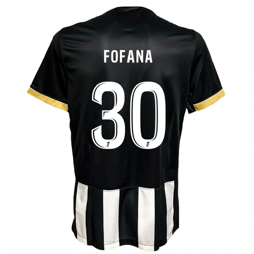 Danxen Men Yahia Fofana #30 Black  White Home Jersey 2025/26 T-Shirt