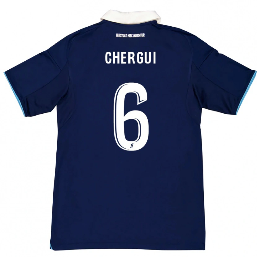 Danxen Men Samir Chergui #6 Dark Blue White Home Jersey 2025/26 T-Shirt