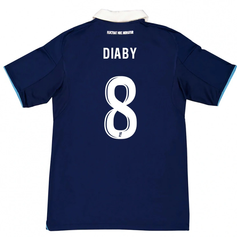 Danxen Men Aboubakar Diaby #8 Dark Blue White Home Jersey 2025/26 T-Shirt