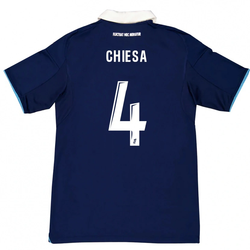 Danxen Men Ange Chiesa #4 Dark Blue White Home Jersey 2025/26 T-Shirt