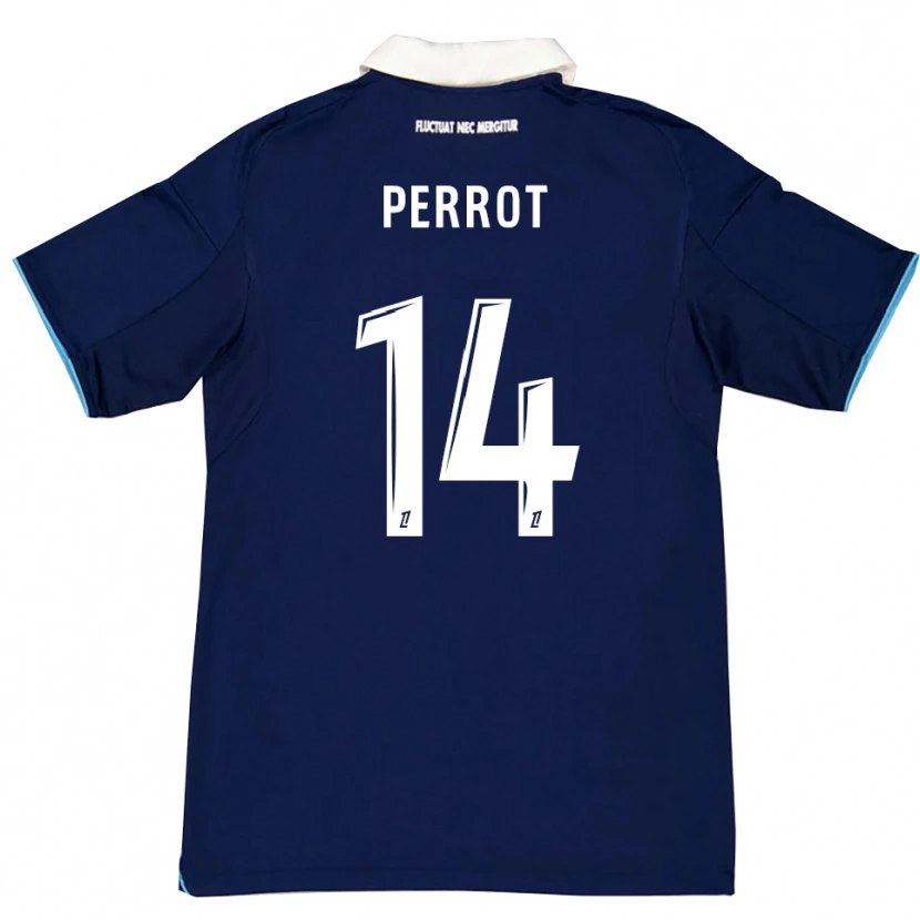 Danxen Men Mattéo Perrot #14 Dark Blue White Home Jersey 2025/26 T-Shirt