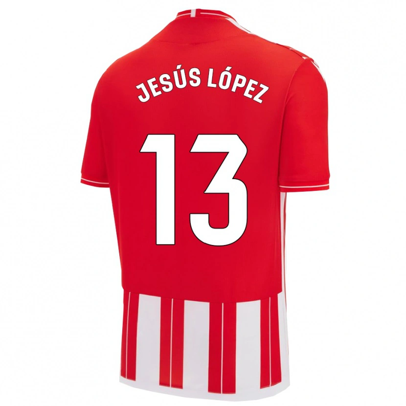 Danxen Men Jesús López #13 Red White Home Jersey 2025/26 T-Shirt
