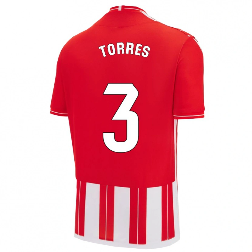 Danxen Men Álex Torres #3 Red White Home Jersey 2025/26 T-Shirt